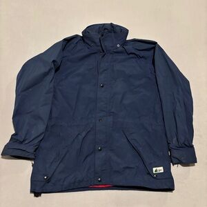 Vintage Mountain Equipment Co-op Gore-Tex Rain Jacket Mens Large Blue Hooded